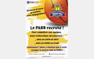 Recrutement de U15F et Séniors F